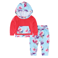 Vêtements pour bébés nouveau-nés en gros, collection automne, 2 pièces, ensembles de vêtements unisexes à capuche pour bébés garçons et filles, en coton respirant, tenues pour tout-petits