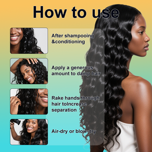 Vente en gros Crème hydratante <span class=keywords><strong>pour</strong></span> les <span class=keywords><strong>cheveux</strong></span> Soins capillaires naturels bio Styling Curl Defining Curls Enhancers Curly Curling Cream - Product Image 5