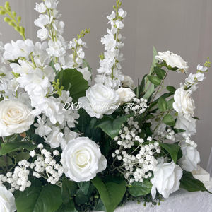 Real Touch personnalisé décoratif vraie touche fleur allée pièce mariage allée fleurs blanc de haute qualité - Product Image 4