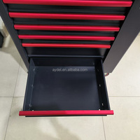 Carrito de Herramientas Rodante de 7 Cajones Estilo Europeo-Americano, Juego Completo de 116 Piezas, Gabinete de Herramientas Resistente con Superficie de ABS para Taller