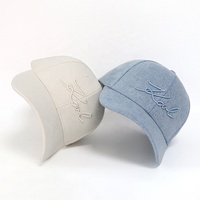 Nouvelle Arrivée Casquettes de Baseball Classiques en Coton et Denim à 6 Panneaux Style Européen, Broderie Personnalisée, Qualité Supérieure, pour Hommes et Femmes