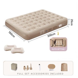 Colchón de Aire Inflable de PVC para Auto, Doble/Individual, para Acampar al Aire Libre, Fácil de Transportar, Cama Inflable Portátil con Bomba Integrada - Product Image 3