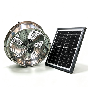 Kit de Ventilador Solar DC de 20 Pulgadas con Panel Solar de 100W Incluido, Ventilador de Extracción Solar para Invernadero, Granero, Ventilación de Fábrica - Product Image 2