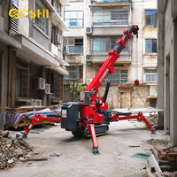Prix d'usine, grue araignée mobile de 2 à 12 tonnes, mini grue sur chenilles, télécommande sans fil, haute puissance