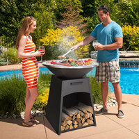 Europe Foyer métal acier corten Barbecue Corten Brasero Bois de chauffage Brasero extérieur Foyer avec barbecue