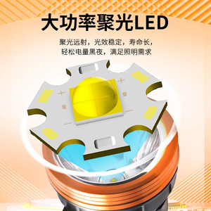 Linterna de Mano Recargable LED de Alta Potencia para Exteriores con Soporte para Trípode y Cuerpo de Aleación de Aluminio - Product Image 2