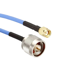 Câble coaxial RF 50 ohms de type N vers RP-SMA RG402, pigtail, corps en laiton, isolation PTFE, cordon de raccordement pour antenne WiFi