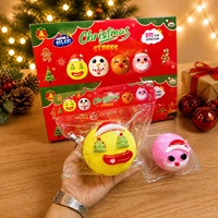 Jouet à presser de Noël à remontée lente, anti-stress, avec visage de dessin animé DIY, monstre moelleux et mignon, pour enfants et adultes, vente en gros