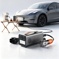Nouvel adaptateur Tesla V2L AU, certifié CE, 7,5 kW, 240 V, Tesla Model 3/S/X/Y, AU/EU/UK/US, double prises avant et arrière, affichage numérique et application