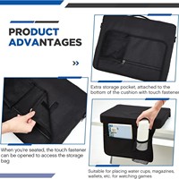 Coussin de siège portable pliable pour stade, coussin de siège pour gradins, sac de rangement avec sangle d'épaule pour le camping et la randonnée