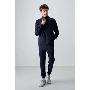 Ensemble de survêtement pour homme bleu marine texturé, coupe standard, brodé - 85248 - Marine/bleu marine - Product Image 1
