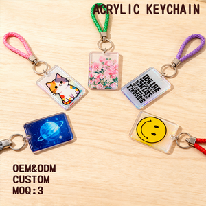 Hot Sale High Quality Customizable Lightweight Anti-Scratch Coating Acrylic Keychains Waterproof UV Printed Cartoon Anime