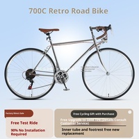 Guidon New-700C-Bend rétro Variable et vitesse unique cadre en acier vélo de route Version étudiante en plein air course de navettage