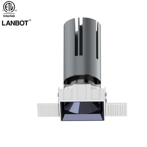 Plafonnier LED encastré invisible au design élégant, 3 pouces, 15W, 5CCT, IC, éclairage architectural modulaire réglable, rond, carré, ETL - Product Image 5