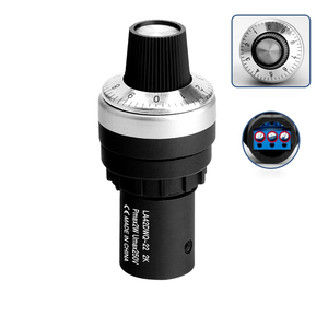 Potenciómetro de Alta Calidad IP65 1-10K 20-500K, Resistencia de Doble Perilla, Estilos de Orificio de 22mm, Control de Velocidad VFD LA42DWQ-22 de Alto Rendimiento - Product Image 6