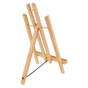 High Quality Supplier Pine Wood Easel Stand Table Decoration Artist Professional