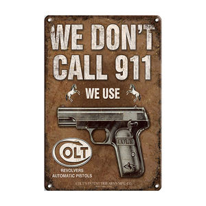 We Don't <strong>Call</strong> 911 Do Not Enter Retro Poster <strong>Zombie</strong> Party Wall Decor Bigfoot Crossing Metal Plate Warning Fart Zone Tin Sign - Product Image 1