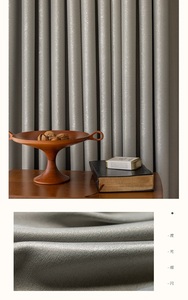 Rắn sáng bóng Màn cửa sổ Rèm cửa vải cuộn phòng khách phòng ngủ 100% Shading Polyester bán buôn nặng Màn xếp nếp - Product Image 6