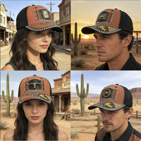 Gorra de Béisbol de 6 Paneles con Logotipo Metálico 3D de Western Metal, Unisex, Casual, con Serigrafía, Estilo Denim, para Playa y Pesca