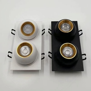 Có thể điều chỉnh nhôm đôi Đầu Lịch Thi Đấu <span class=keywords><strong>2x10W</strong></span> <span class=keywords><strong>LED</strong></span> Đèn COB <span class=keywords><strong>LED</strong></span> lưới tản nhiệt Downlight - Product Image 4