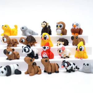 Vashine-Figurine 3D imprimée en cristal flexible coloré, jouets pour enfants, Panda, matériaux écologiques, <span class=keywords><strong>action</strong></span> 3D, Zoo Toi - Product Image 1
