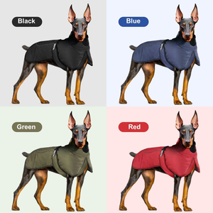 Abrigo de algodón para perros grandes de otoño e invierno, chaqueta cálida reflectante para perros, abrigo de algodón impermeable y a prueba de viento para mascotas <span class=keywords><strong>Doberman</strong></span> - Product Image 6