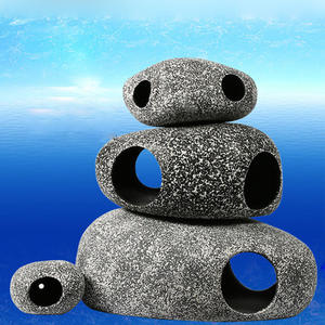 Keramische Aquarium <span class=keywords><strong>Cichlid</strong></span> Stone Rock Cave Stone Decoratie Aquarium Fokken Behuizing Onderdak Ornament Voor Cichliden - Product Image 5