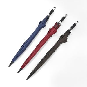Parapluie de golf promotionnel haut de gamme pour hôtels 5 étoiles, avec poignée en J en bois, manche en métal, cadre en fibre de verre, coupe-vent et imperméable, personnalisable - Product Image 1