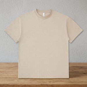 เสื้อยืดคอกลมทรงโอเวอร์ไซส์ ยูนิเซ็กซ์ ผ้าถักน้ำหนัก 330 กรัม ผ้าฝ้าย 100% ไซส์ US คุณภาพสต็อกพร้อมส่ง พิมพ์ลายดิสชาร์จ เสื้อยืดผ้าฝ้ายเปล่า - Product Image 3