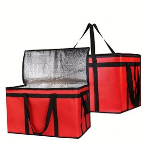 Sac isotherme réutilisable en toile avec fermeture éclair, idéal pour les gâteaux et l'isolation alimentaire, sac de livraison de nourriture - Product Image 3