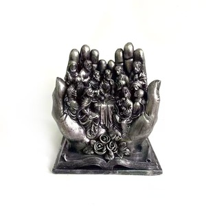 SWAITE Set Presepe Natalizio da Esterno Stile Europeo-Americano, Artigianato in Resina Dipinto a Mano, Oggetto Decorativo Creativo - Product Image 4