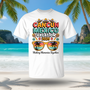 Camiseta de Vacaciones en Cancún, México 2025, Ropa de Playa para Viajes en Grupo - Product Image 3