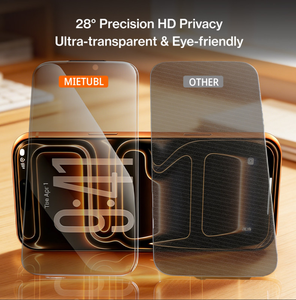 Verre trempé anti-statique 9H 0,4 mm 300C à bordure large sans cadre pour IP17 /17PRO MAX 2.5D anti-espionnage pour écran de téléphone portable - Product Image 5