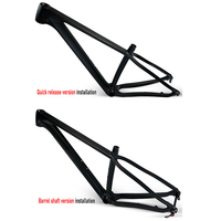 Prix usine version à dégagement rapide cadre en fibre de carbone VTT cadre de vélo de montagne 27.5 carbone