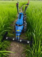 Tracteur de jardin à deux roues SIMADE 10HP |   Largeur de coupe de 1300 mm |   Essence et Diesel |   Tondeuse à gazon |   Haute productivité