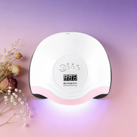 Lampu Kuku UV LED Metal Portabel Blueque V7 Berdaya Tinggi 4 Timer Sensor Otomatis Dual-Nm 405/365nm Pengeringan Cepat untuk Rumah dan Salon