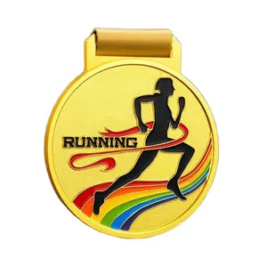 Factory Outlet 3D Blank Customized Metal Competition Contest Race Emulation Finisher Sport Award Medal With Ribbon Landyard
