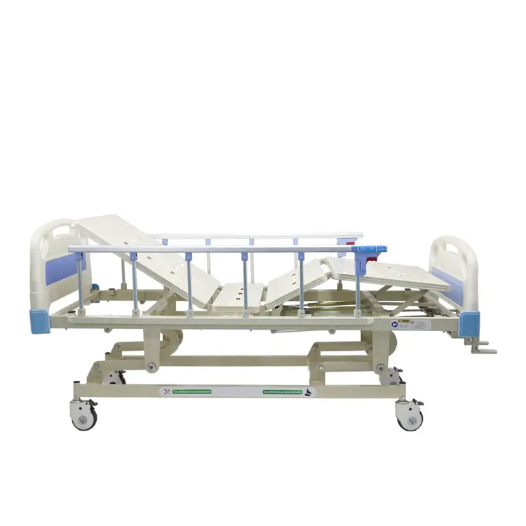 BR-HEB59 attrezzature mediche Guangzhou Factory ABS ICU Stand strumento a tre manovelle manuale infermieristica buon prezzo letto da tavolo ospedaliero