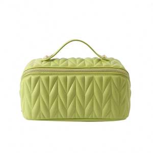 Sac à maquillage cosmétique en PU grande capacité à la vente chaude pour femmes |   Organisateur de voyage tendance |   Étui à cosmétiques personnalisé avec motif d'oreiller - Product Image 2