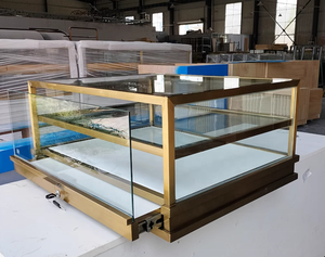 Vitrine de présentation de bijoux sur pied mobile, élégante, en verre, pour petite boutique - Product Image 6