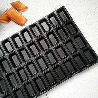 Vente chaude, moule à pâtisserie rectangulaire en métal, moule à financiers, moule à gâteau personnalisé, antiadhésif, pour la pâtisserie à domicile
