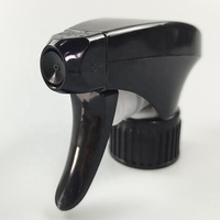 Pulvérisateur tout plastique à gâchette 28mm tout noir à buse ronde Pulvérisateur à gâchette résistant aux produits chimiques