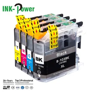 LC101 LC101XL LC103 LC103XL LC121 LC121XL LC123 LC123XL LC209 Cartridge IJ Tinta Inkjet Warna Kompatibel Premium UNTUK Printer Brother