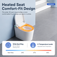 Toilette intelligente de luxe sur pied avec réservoir intégré pour projets hôteliers et d'appartements (vente en gros)
