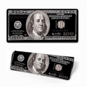 Tapis de souris Dollar Design Grand tapis de bureau 100 USD Bill Pattern Tapis de <span class=keywords><strong>clavier</strong></span> de jeu Protecteur de bureau étendu - Product Image 6