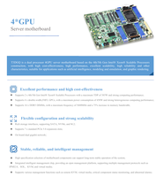 Placa Base para Servidor de Fábrica OEM ODM T3DGQ, Compatible con Doble Procesador y 4 GPU, PCBA de Confiabilidad Industrial para IA y Aprendizaje Profundo