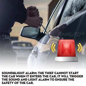 Kit de Control Remoto para Alarma de Coche de 12V, Sistema de Alarma con Entrada sin Llave, Arranque del Motor, Botón de Encendido/Apagado Remoto - Product Image 5