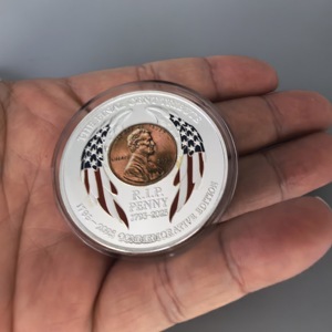 Vente en gros de la pièce commémorative 3D « The Final Cent Tribute », pièce de collection « RIP Penny » 1793-2025, pièce de défi Lincoln Cent des États-Unis - Product Image 4