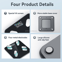 Balance de graisse corporelle précise à 14 cœurs Résolution 0.1g Affichage LCD numérique Balance en verre intelligente avec prise en charge OEM ODM personnalisée