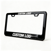 Cadre de plaque d'immatriculation de voiture américaine avec logo personnalisé, cadre de plaque en plastique durable, vente en gros, décoration extérieure de voiture